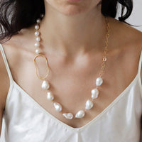 Baroque Pearl Statement Necklace