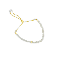 Pearl & Moonstone Slider Bracelet