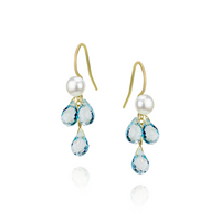 Pearl & Teardrop Cluster Earrings