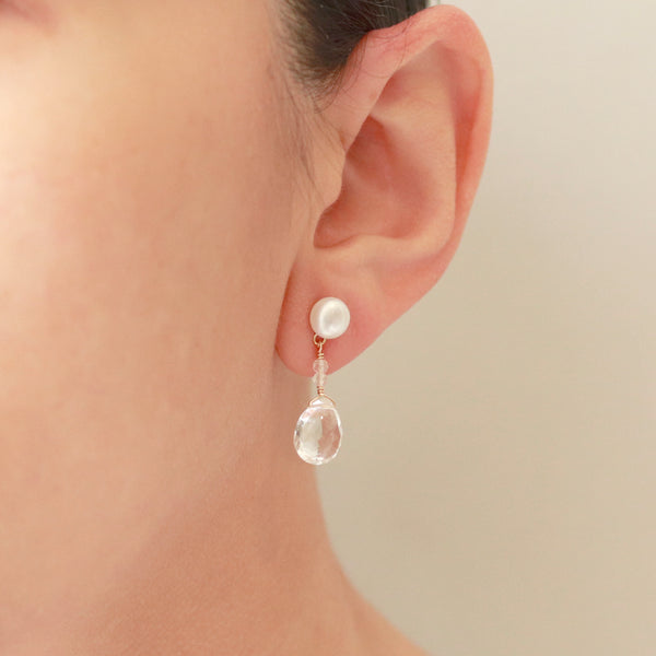 Rock Crystal Drop Earrings