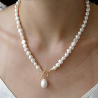 Baroque Pearl Toggle Necklace