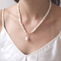 Baroque Pearl Toggle Necklace