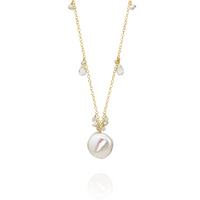 Elegant coin pearl pendant featuring a sophisticated design, perfect for any occasion.