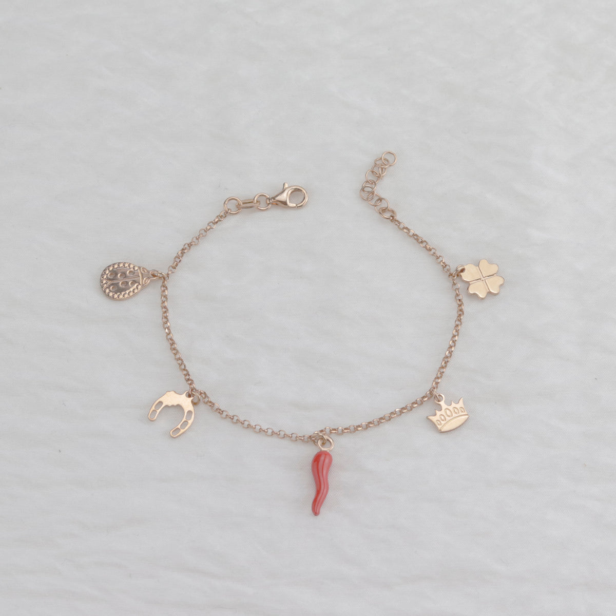 Rose Gold Charm Bracelet