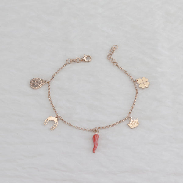 Rose Gold Charm Bracelet