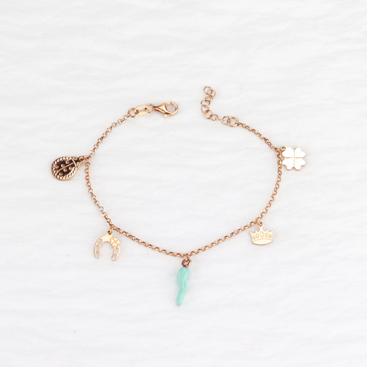 Rose Gold Charm Bracelet