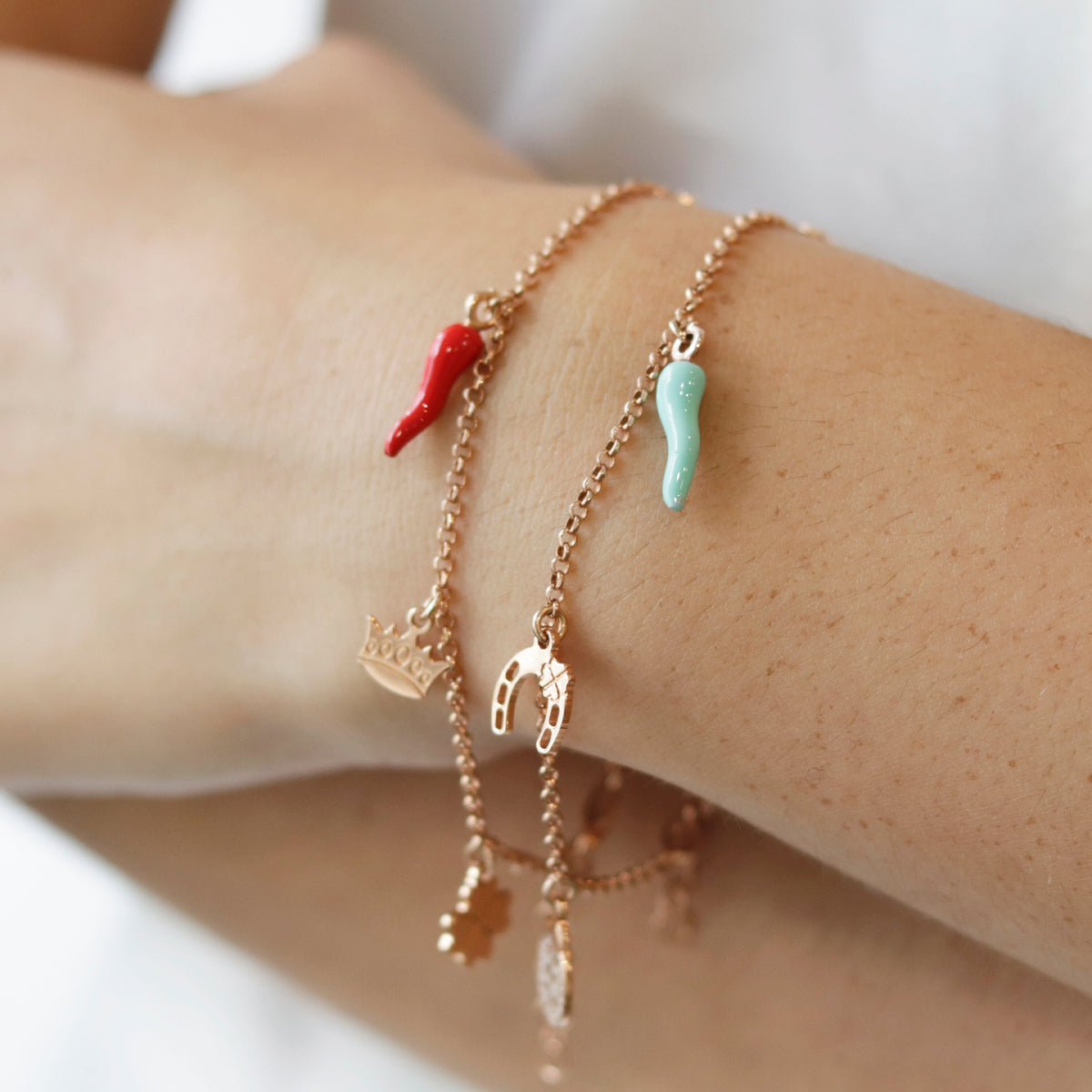 Rose Gold Charm Bracelet