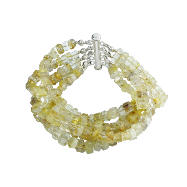 Rutilated Quartz Multi-Strand Bracelet