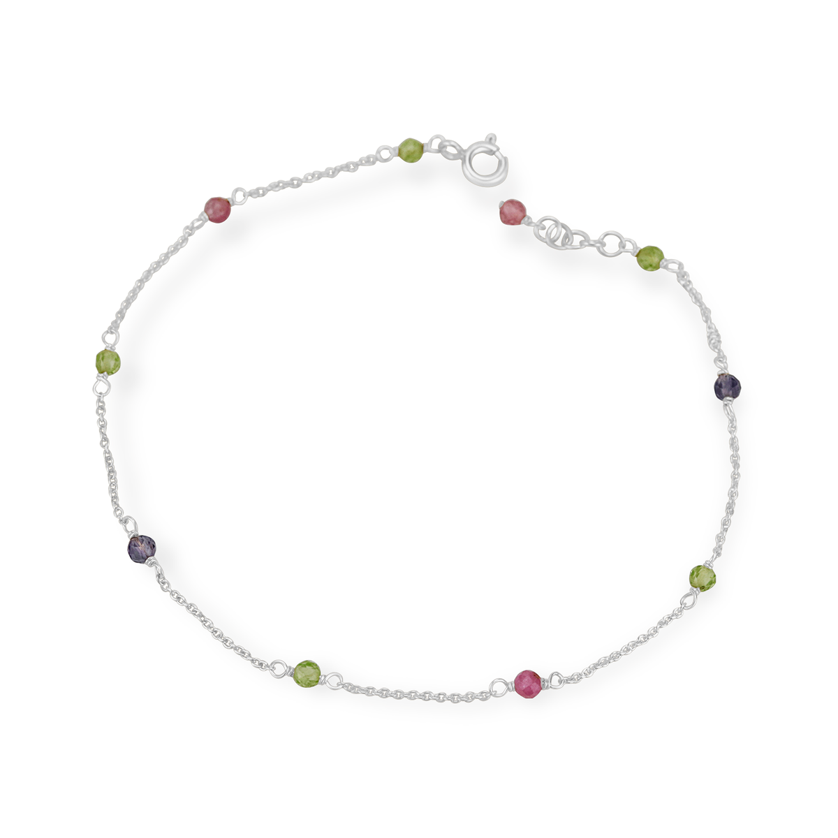 Mulitcoloured Beaded Anklet