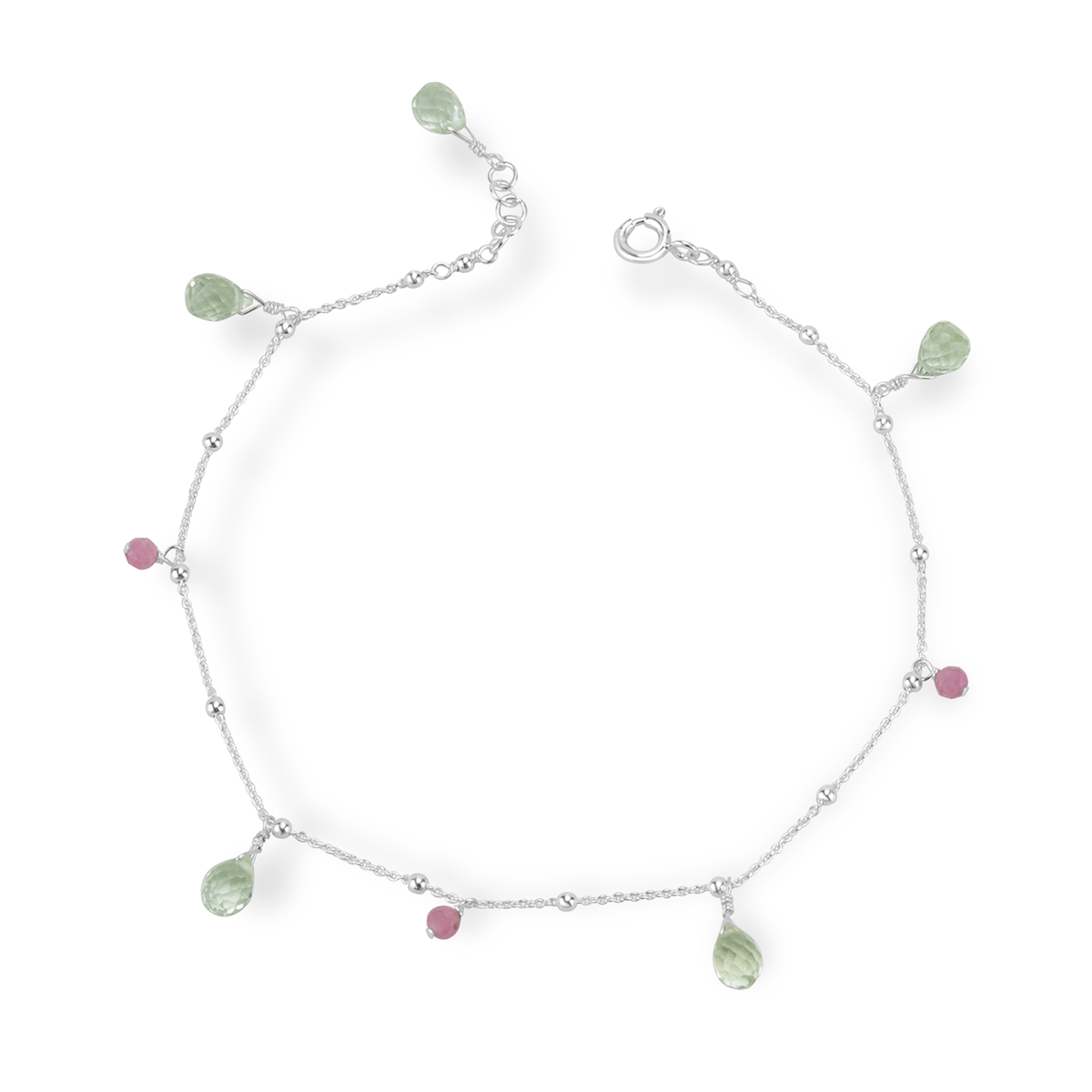 Beaded Briolette Anklet