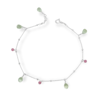 Beaded Briolette Anklet