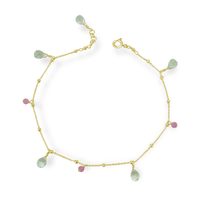 Beaded Briolette Anklet