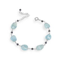 Aquamarine and Iolite Bracelet