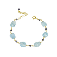 Aquamarine and Iolite Bracelet
