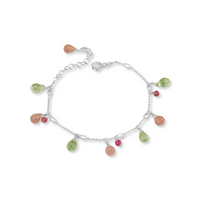 Faceted Satellite & Briolette Bracelet