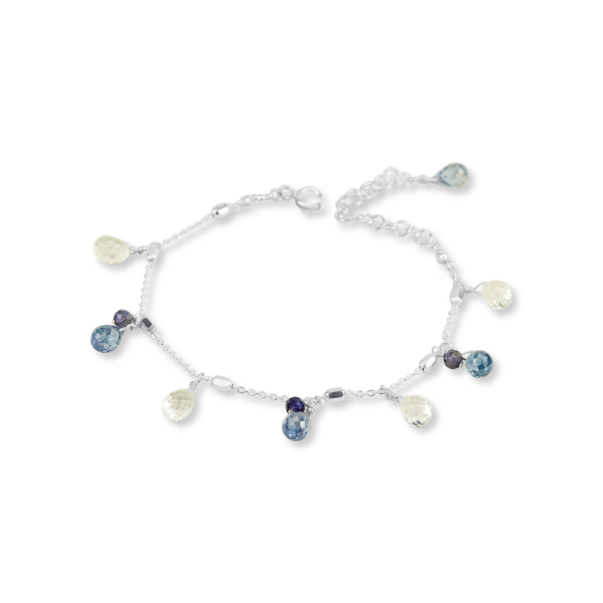 Faceted Satellite & Briolette Bracelet