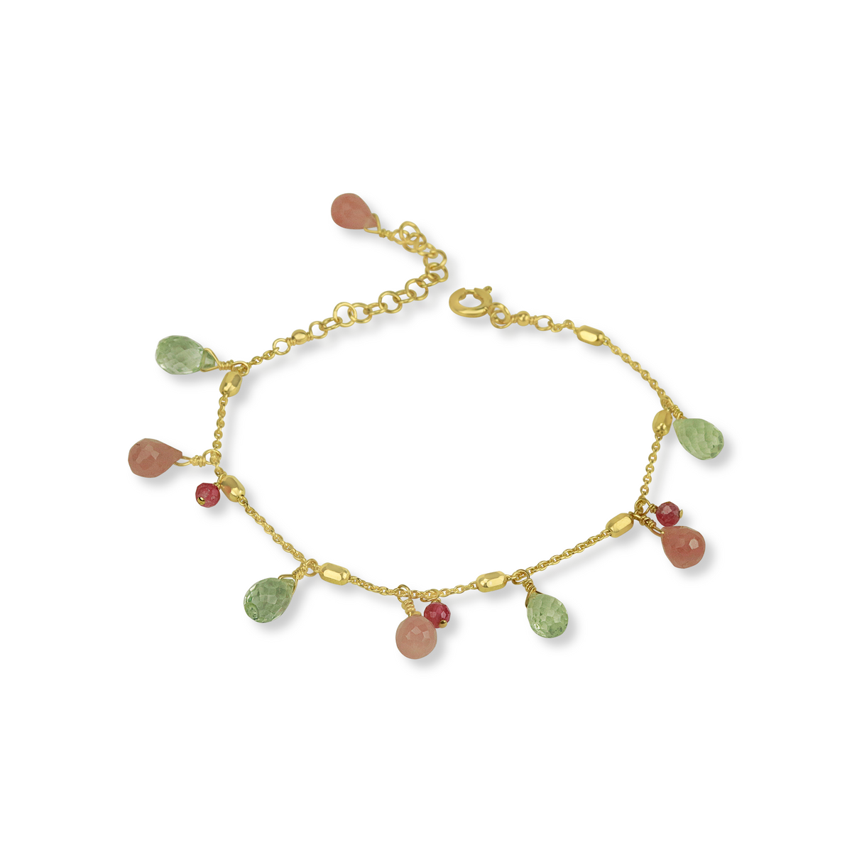 Faceted Satellite & Briolette Bracelet