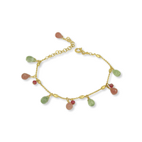 Faceted Satellite & Briolette Bracelet