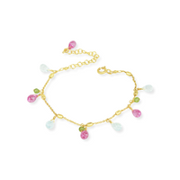 Faceted Satellite & Briolette Bracelet