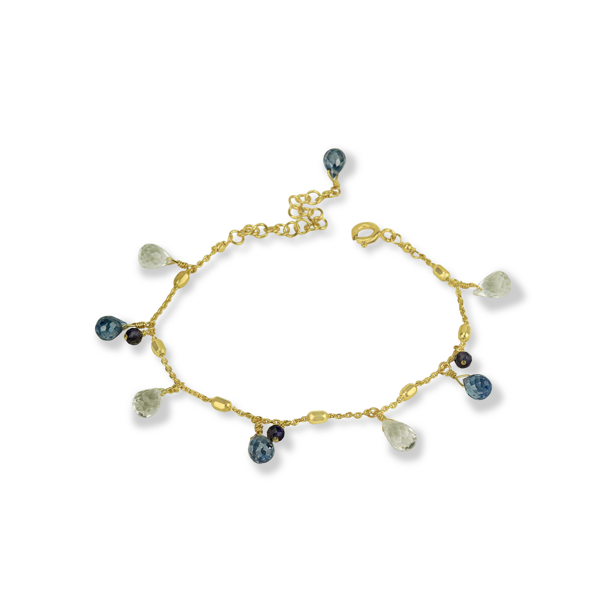 Satellite Bracelet with Faceted Drops