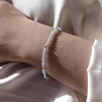 Delicate Beaded Blue Topaz Bracelet