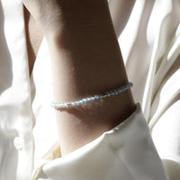 Delicate Beaded Blue Topaz Bracelet