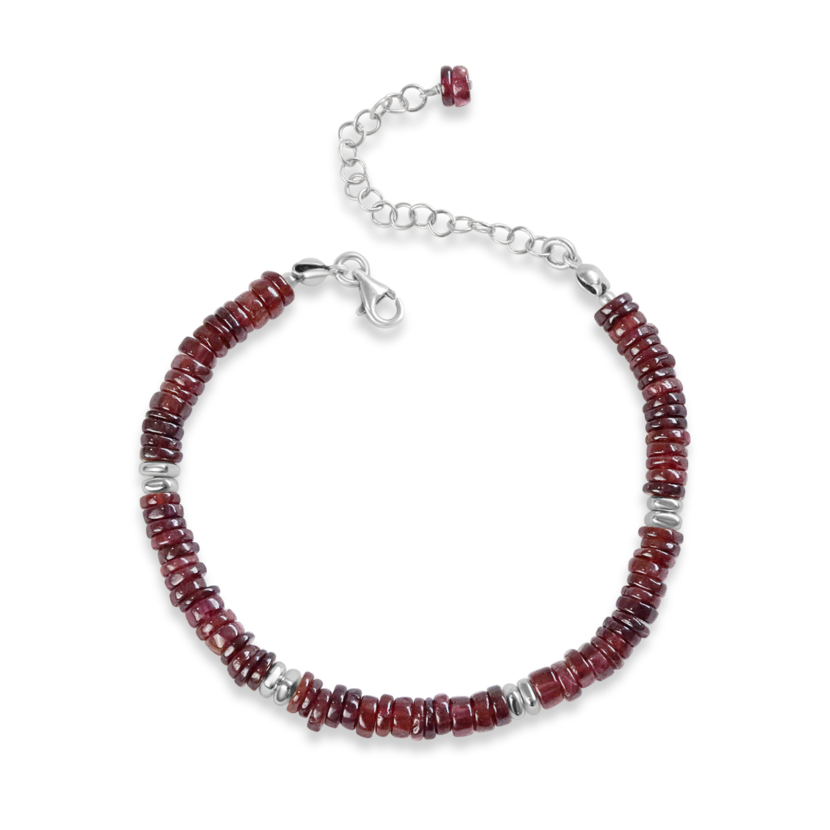 Heishi & Plated Hematite Beaded Bracelet