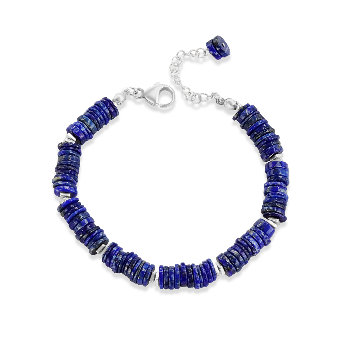 Heishi & Plated Hematite Beaded Bracelet