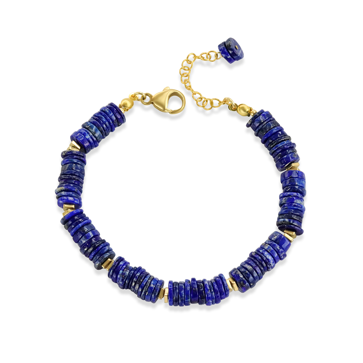 Heishi & Plated Hematite Beaded Bracelet