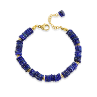 Heishi & Plated Hematite Beaded Bracelet