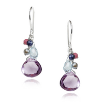 Amethyst Cluster Earrings