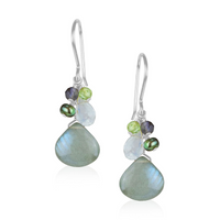 Labradorite Cluster Earrings