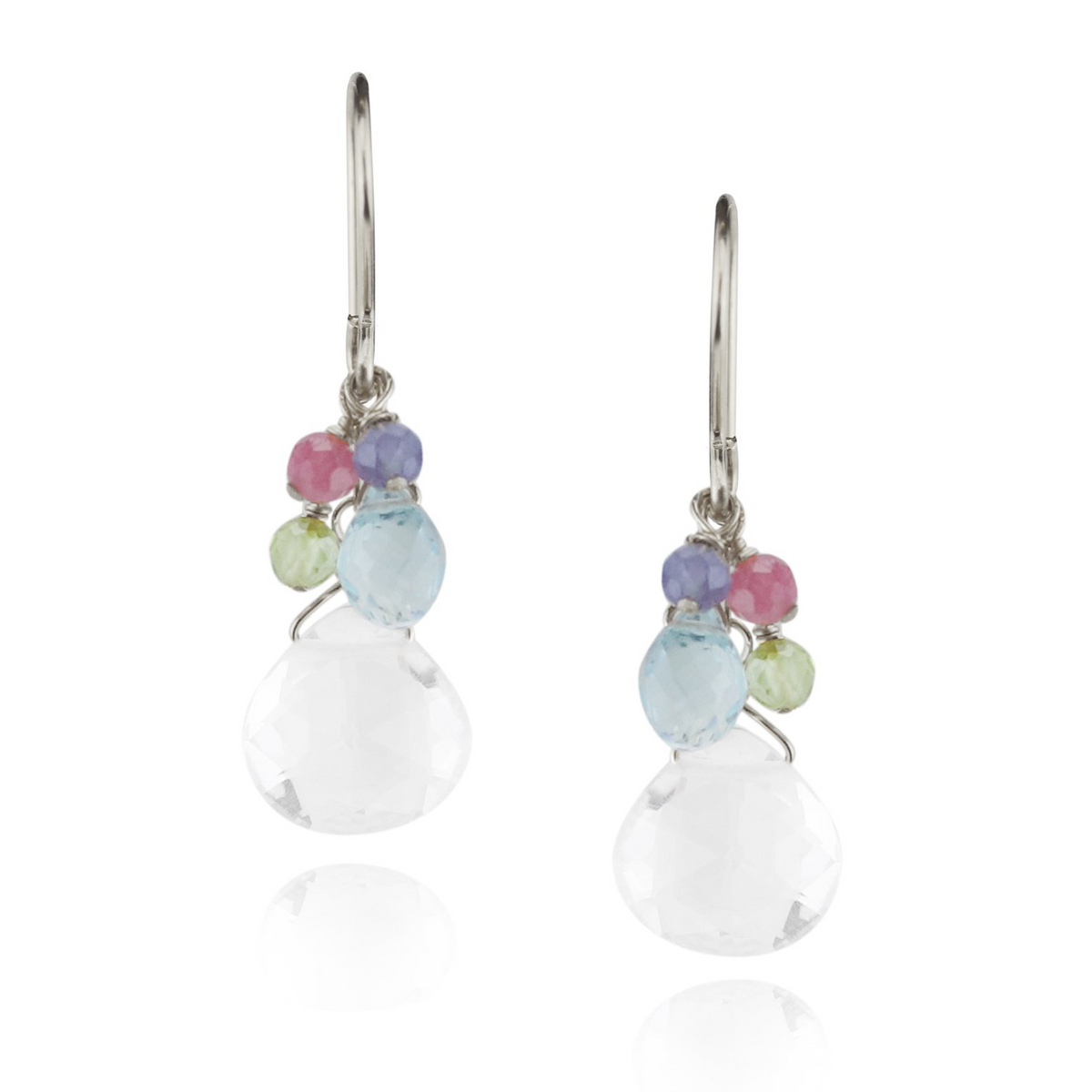 Rock Crystal Cluster Earrings
