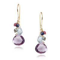Amethyst Cluster Earrings