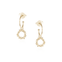 Small Textured Circle Hoops