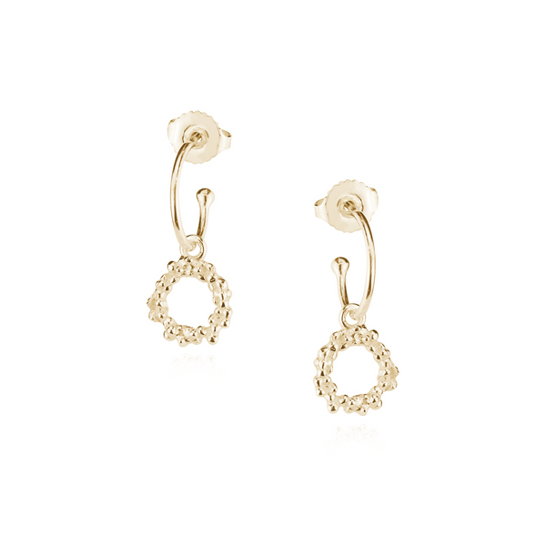 Small Textured Circle Hoops