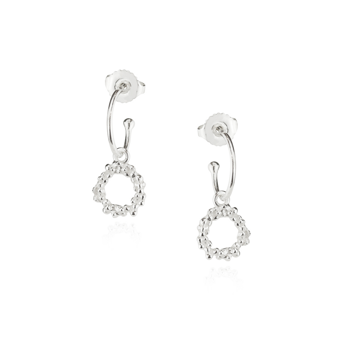 Small Textured Circle Hoops