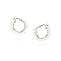 Hinged Pearl Hoops