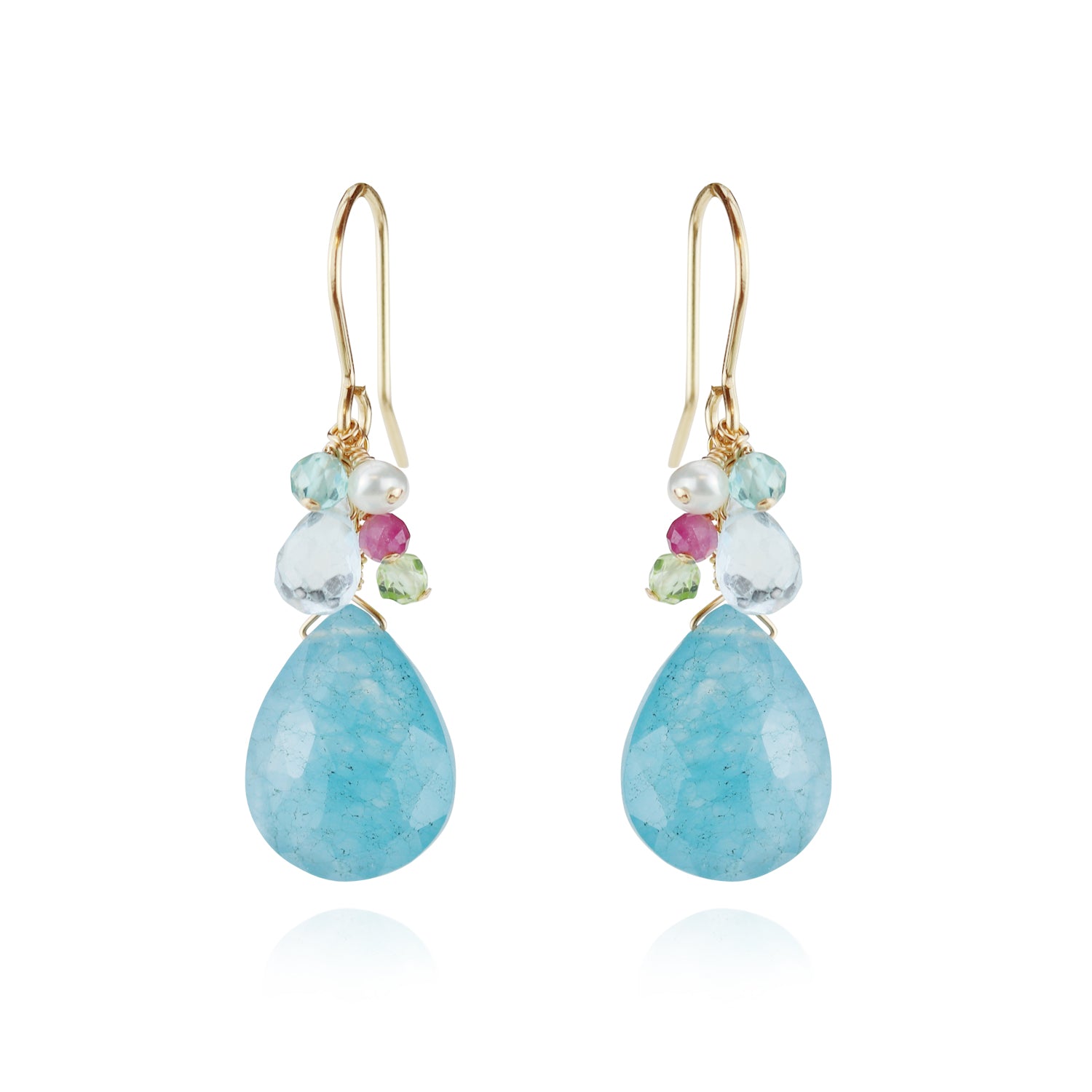 Blue quartz earrings hotsell