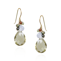 Oliver Quartz Pear Shaped Cluster Earrings