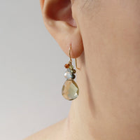 Oliver Quartz Pear Shaped Cluster Earrings