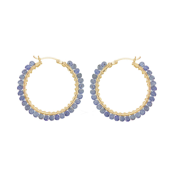 Large Hinged Faceted Beads Hoops