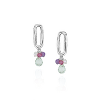 Dainty Cluster & Chain Link Studs