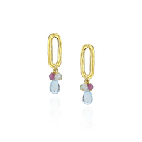 Dainty Cluster & Chain Link Studs