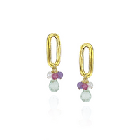 Dainty Cluster & Chain Link Studs