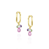 Dainty Cluster & Chain Link Studs