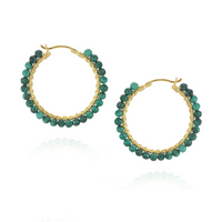 Large Hinged Faceted Beads Hoops