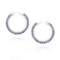 Large Hinged Faceted Beads Hoops