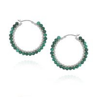 Large Hinged Faceted Beads Hoops