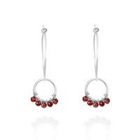 Double Hoop Gem Earrings